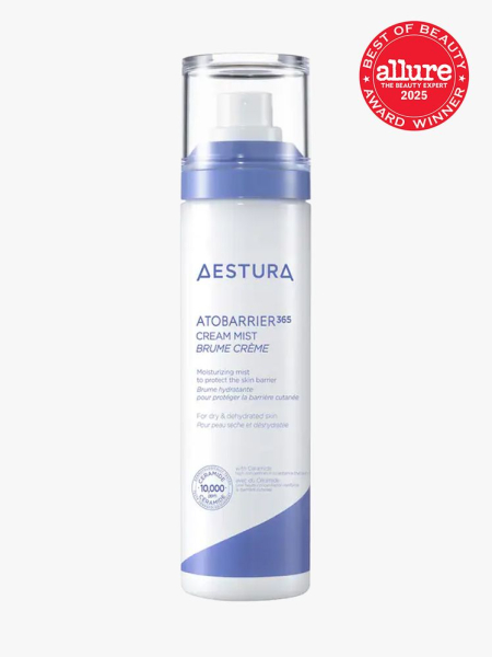 Aestura Atobarrier 365 Cream Mist in branded component on a light gray background